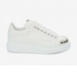 Alexander McQueen Unisex Oversized Sneaker White Calf Leather Lace-up Sneaker