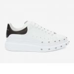 Alexander Mcqueen Men Oversized Sneaker with Silver Hammered Studs Shoes White