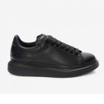 Alexander Mcqueen Men Shoes Oversized Sneaker Black Smooth Calf Leather Sneaker