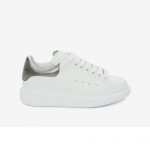 Alexander Mcqueen Women Oversized Sneaker White Smooth Calf Leather Lace-Up Sneaker