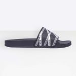Balenciaga Men Monogram Pool Slide Sandals Pool Slide in Rubber