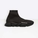 Balenciaga Women Speed Trainers Stretch Knit Trainers Black Textured Sole