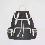 Burberry Unisex The Medium Rucksack in Technical Nylon and Leather