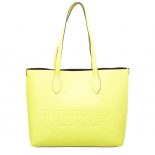 Burberry Women Remington Soft Pebbled Leather Tote Bag-Lime