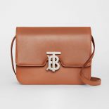 Burberry Women Small Leather TB Bag-Brown