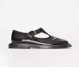 Burberry Women T-Bar Shoes Upgraded High-Gloss Patent Leather-Black