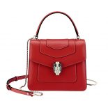 Bvlgari Women Bvlgari Women Serpenti Forever Flap Cover Bag-Red