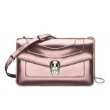 Bvlgari Women Serpenti Forever Flap Cover in Calf Leather-Pink