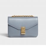 Celine Women Medium C Bag in Shiny Calfskin-Silver