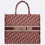 Dior Women Book Tote Dior Oblique Bag in Embroidered Canvas-Red