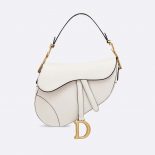 Dior Women Saddle Calfskin Bag-White