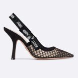 Dior Women Shoes J'Adior High-Heeled Shoe in Black Mesh 95mm Heel