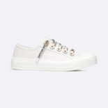 Dior Women Walk'N'Dior Low-Top Sneaker in White Canvas