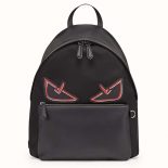 Fendi Unisex Black Nylon and Leather Backpack Bag