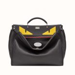 Fendi Unisex Peekaboo Handle Bag in Leather-Black
