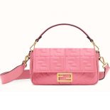 Fendi Women Iconic Baguette Leather Bag in Medium Size-Pink