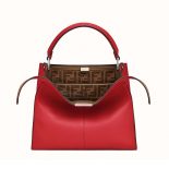 Fendi Women Peekaboo X-Lite Regular Leather Bag-Red