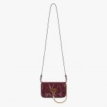 Givenchy Women Mini Pocket Bag in Diamond Quilted Leather-Maroon