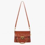 Givenchy Women Small GV3 Bag in Diamond Quilted Leather-Orange