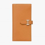 Hermes Medium Bearn Wallet in Epsom Calfskin Leather-Orange