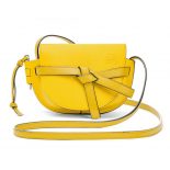 Loewe Women Gate Mini Bag Yellow Soft Grained Calf Leather