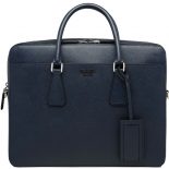 Prada Men Saffiano Leather Briefcase Bag-Navy