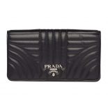 Prada Women Leather Mini Bag in Calf-Black