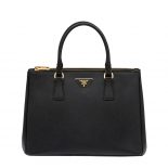 Prada Women Prada Galleria Bag in Saffiano Leather-Black