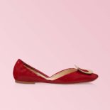 Roger Vivier Women Shoes Chips Ballerinas in Patent Leather-Red