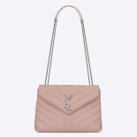 Saint Laurent YSL Women Loulou Small Matelasse Y Leather-Pink