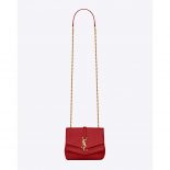 Saint Laurent YSL Women Sulpice Small in Matelasse Leather-Red