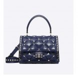 Valentino Women Garavani Candystud Handbag in Nappa Leathe-Blue