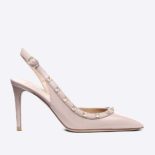 Valentino Women Shoes Rockstud Slingback 85mm Heel Heigh-Pink
