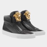 Versace Men Shoes Palazzo High-Top Sneakers-Black