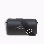 Dior Unisex Black Grained Calfskin "Roller" Pouch with "Atelier" Print