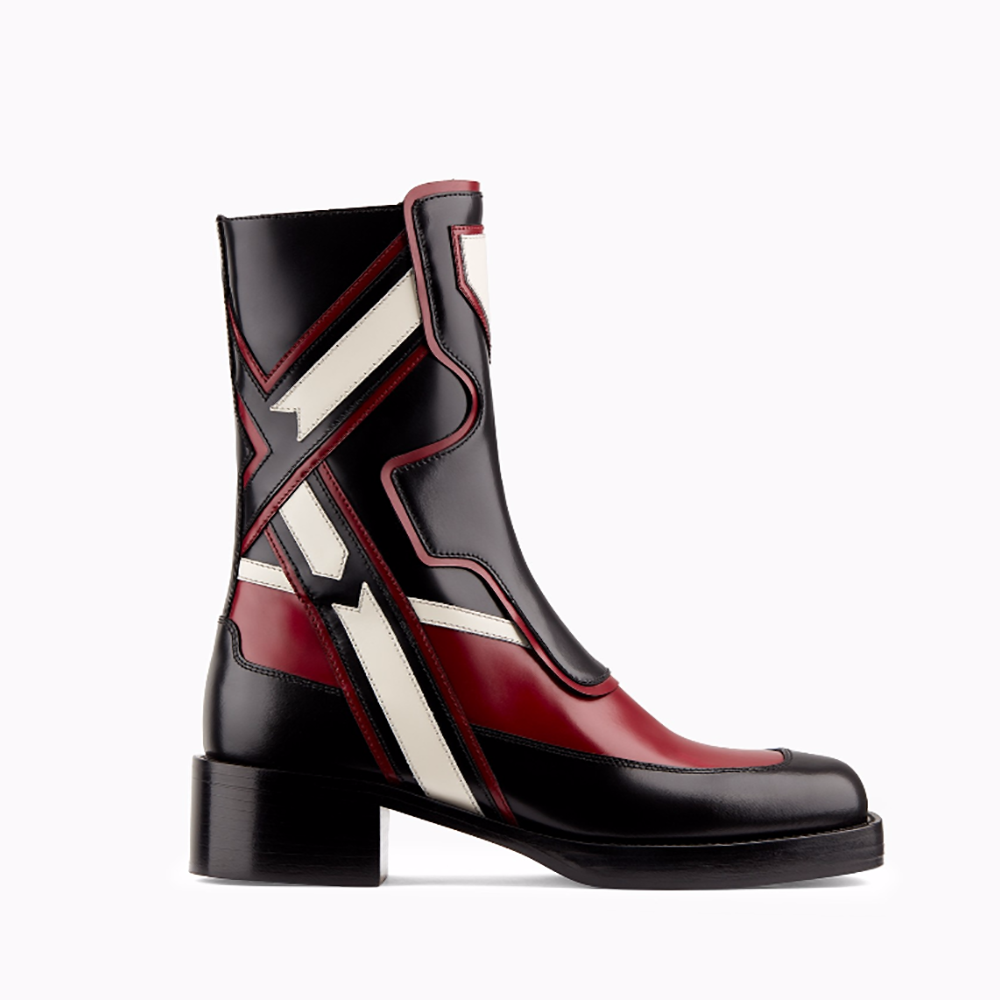 Dior Women Diorally Calfskin Leather Ankle Boot 45mm Heel-Black