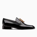 Dior Women "Diordirection" Loafer in Black Glazed Calfskin 20mm Heel