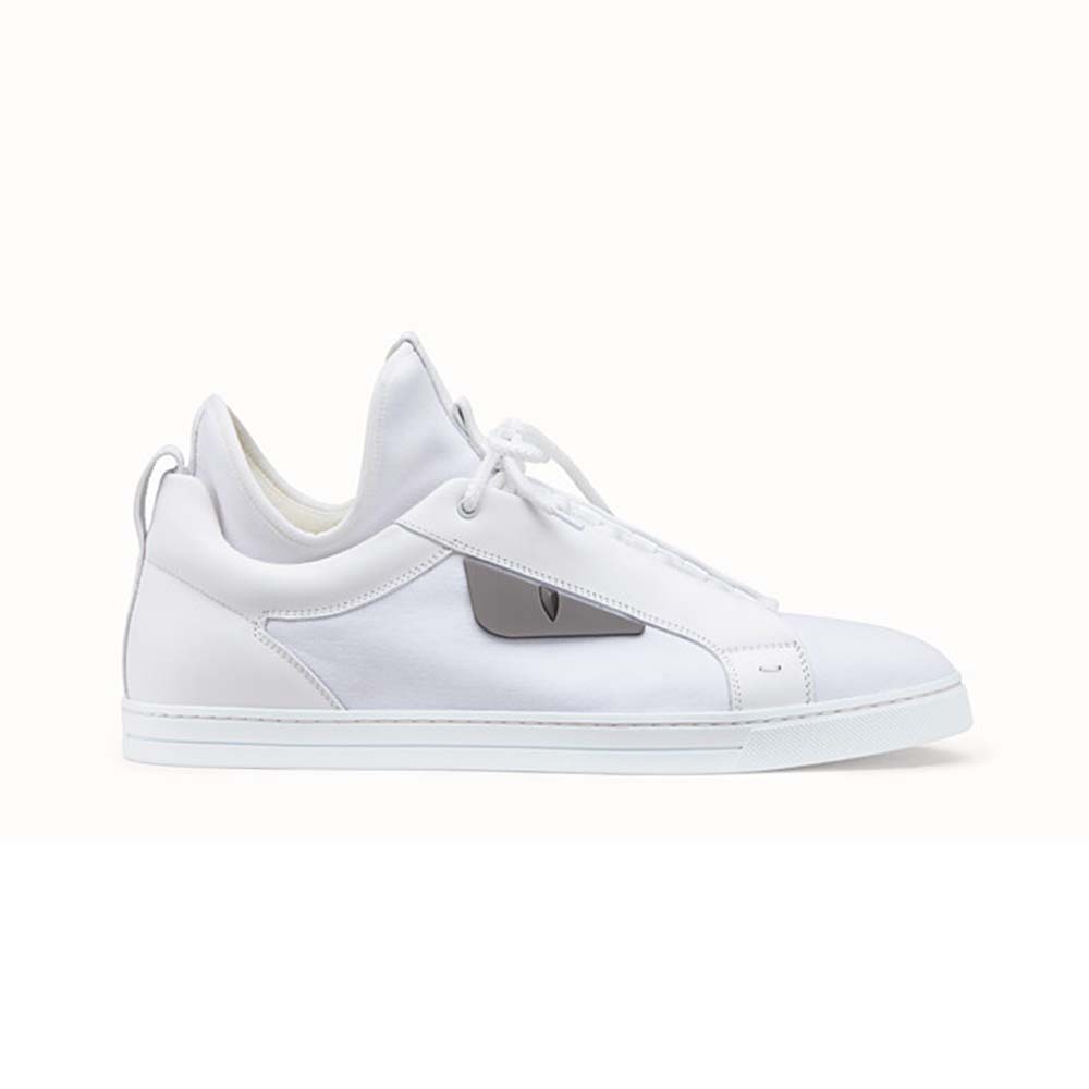 Fendi Men Sneakers White Leather High-Tops