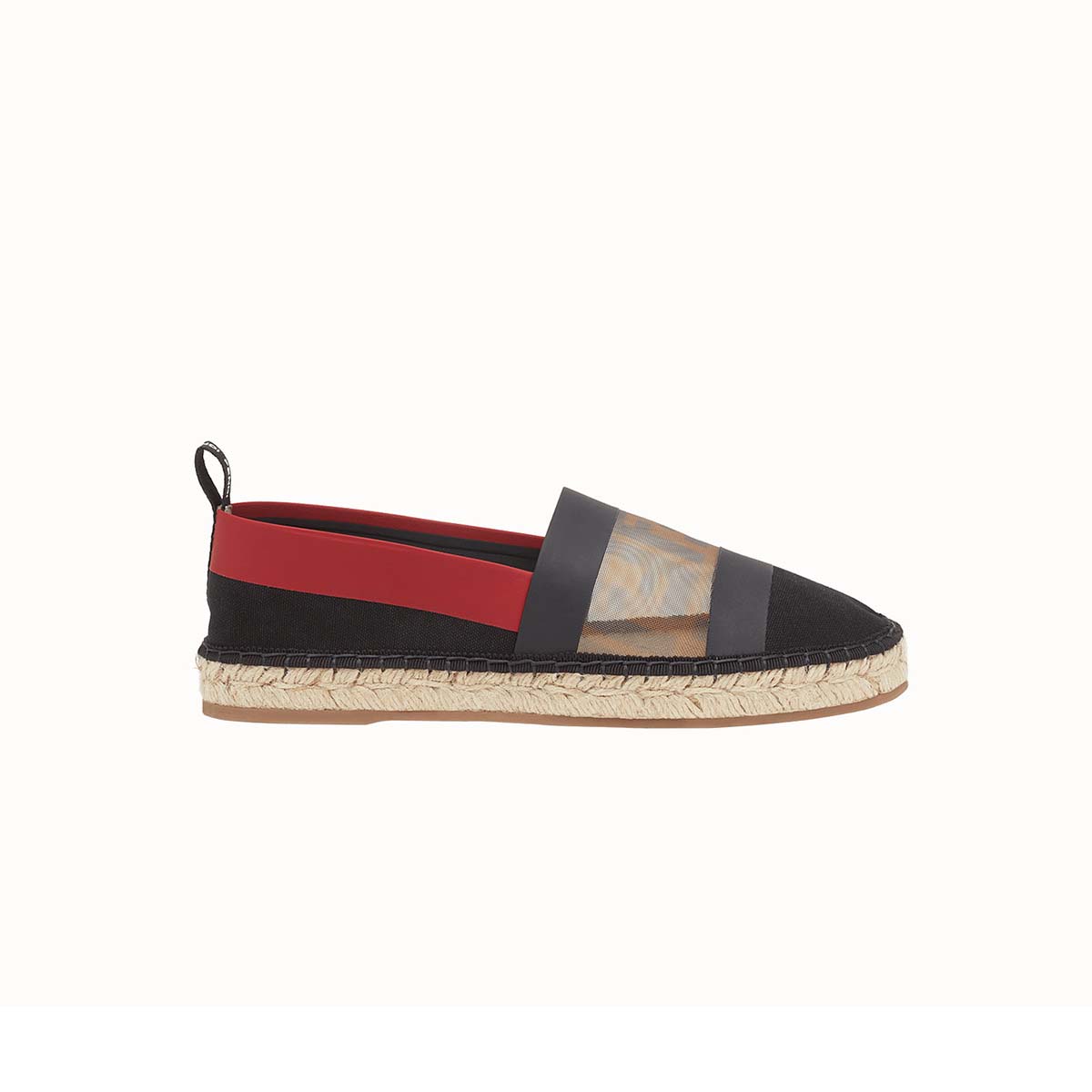 Fendi Women Black Canvas Espadrilles Shoes Black