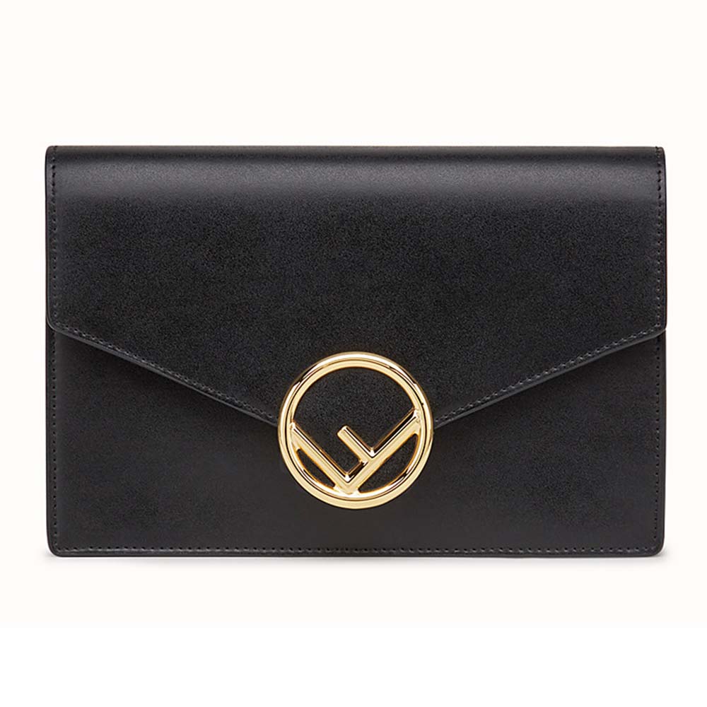 Fendi Women Wallet on Chain Black Leather Mini-Bag