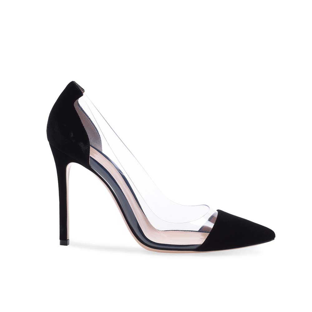 Gianvito Rossi Women Plexi Essential Shoes-10.5cm Heel-Black