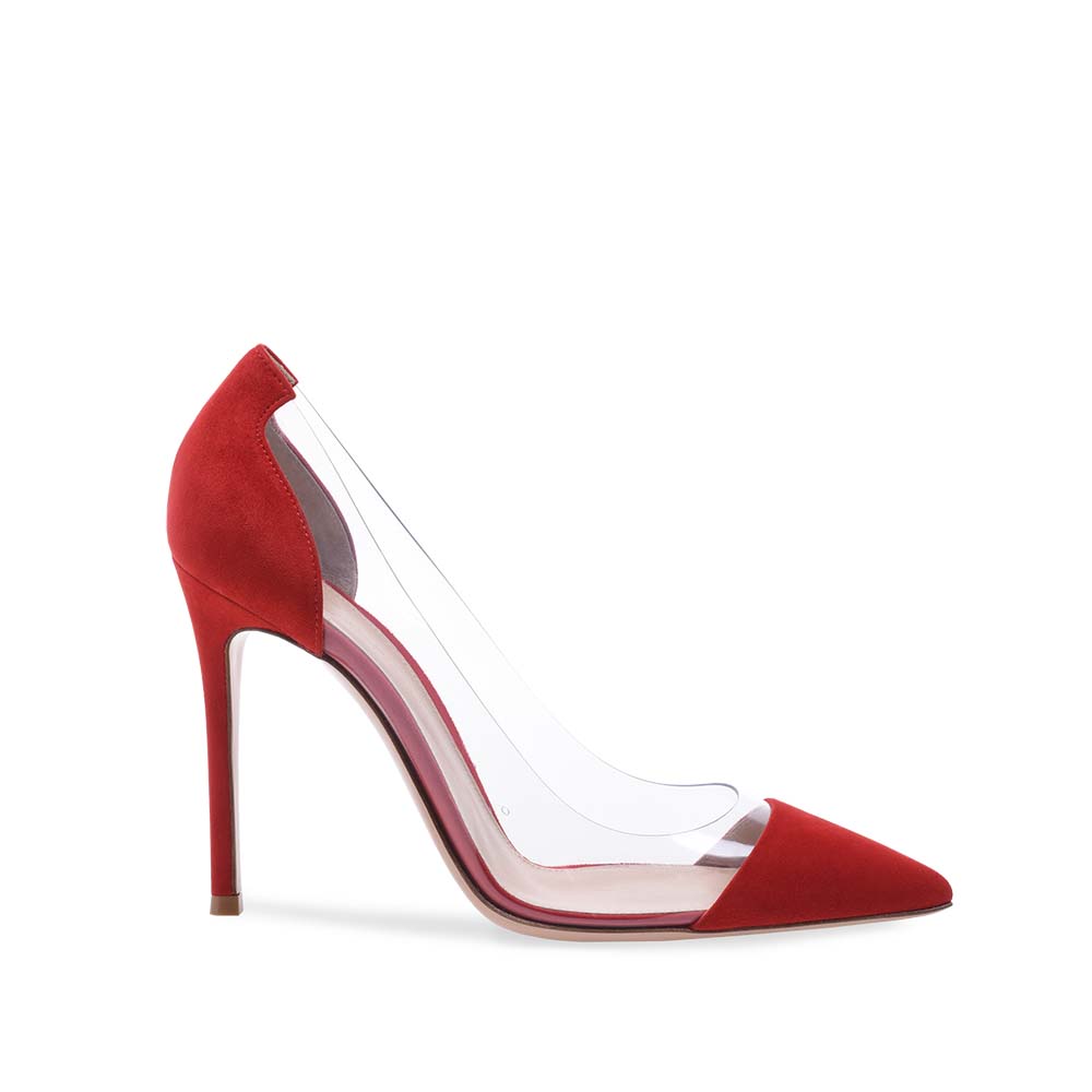 Gianvito Rossi Women Plexi Essential Shoes-10.5cm Heel-Maroon