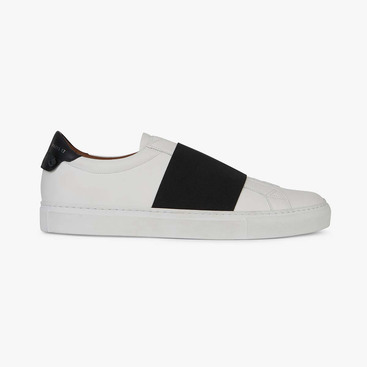 Givenchy Unisex Elastic Strap Sneakers in Leather Shoes White