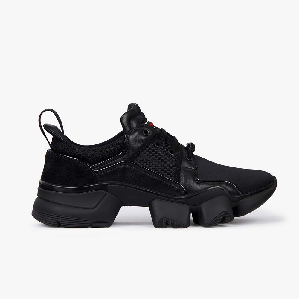 Givenchy Unisex Shoes Jaw Low Sneakers in Neoprene and Leather-Black