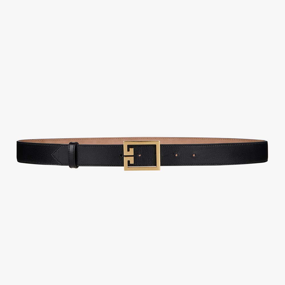 Givenchy Women Double G Belt in Leather-Black
