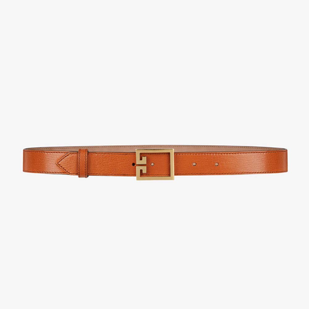 Givenchy Women Double G Belt in Leather-Orange