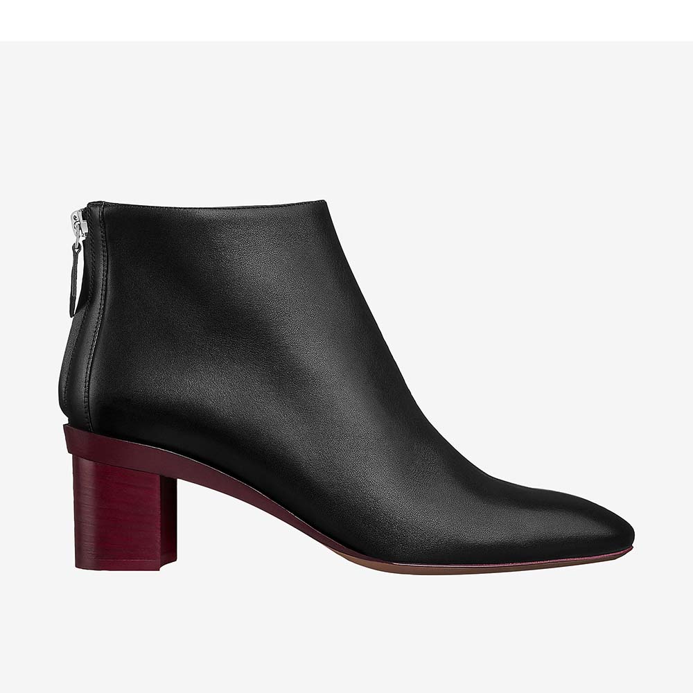 Hermes Women Shoes Riley Ankle Boot 60mm Heel Hight-Black