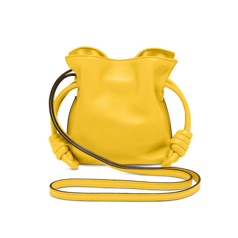 Loewe Women Flamenco Knot Mini Bag in Nappa Leather-Yellow