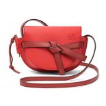 Loewe Women Mini Gate Bag Scarlet Red/Burnt Red
