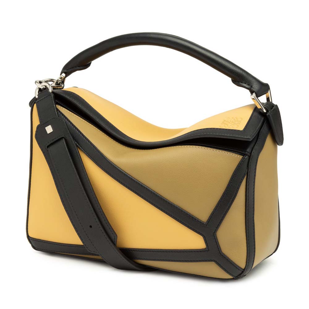 Loewe Women Puzzle Graphic Bag Cereal/Leaf in Classic Calf